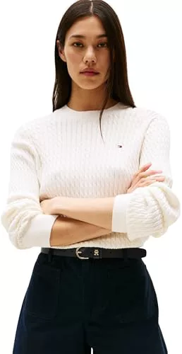 Tommy Hilfiger Jersey Mujer Cable Fine con Punto Trenzado