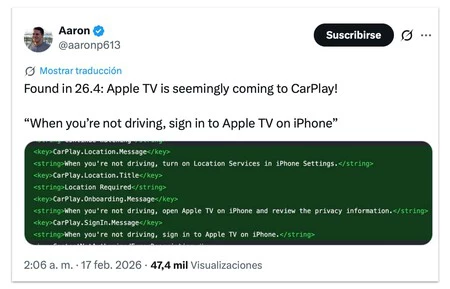 Apple TV en CarPLay