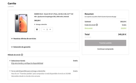 Hazte con un smartphone 5G como el Xiaomi Mi 10T con descuento directo en MediaMarkt. Ahora lo tienes por 349 euros 4 Descuento
