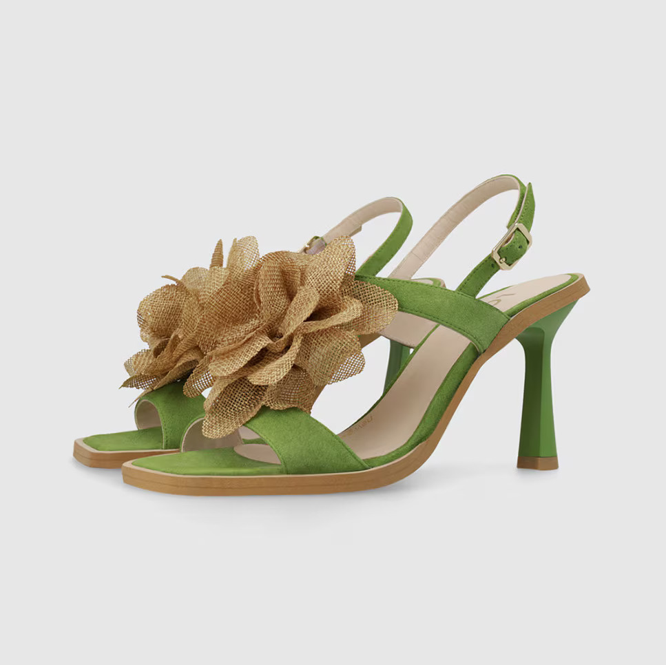 Lodi
Sandalias de tacón de mujer en ante con flor