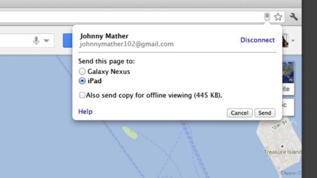 Cómo enviar páginas desde el Chrome de escritorio al de iOS