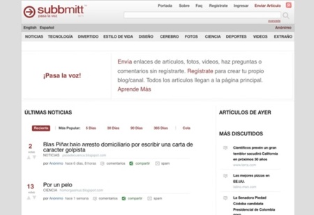 Subbmitt, alternativo sistema de promoción social de noticias