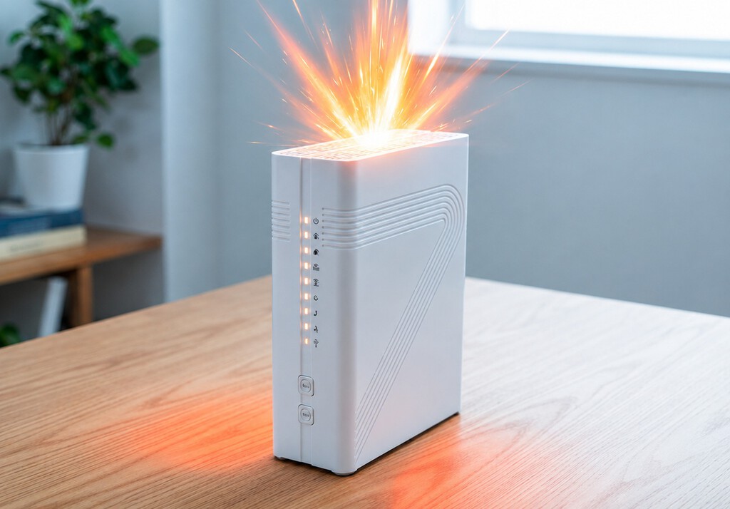 Si se activa la luz naranja en el router de Digi puede parecer que algo va mal. Todo lo contrario