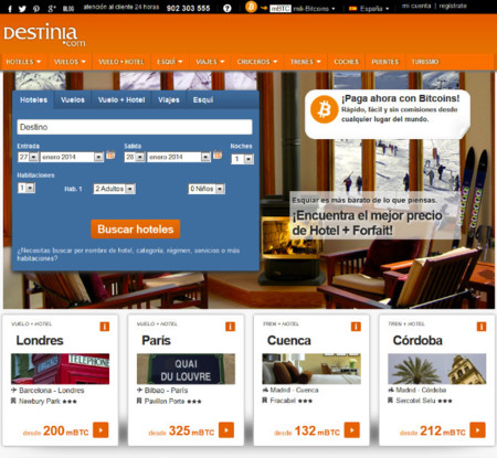 Destinia empezará a aceptar bitcoins en su web a partir de hoy mismo