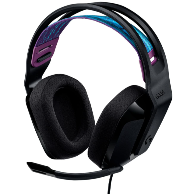 Headset Gamer Logitech G335 com Almofadas com Espuma de Memória, Design Leve e Conexão 3,5mm para PC, PlayStation, Xbox, Nintendo Switch e Mobile - Preto

