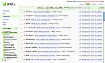 Profy, nueva plataforma de blogs con red social y lector de feeds