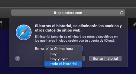 Borrar Historial Safari