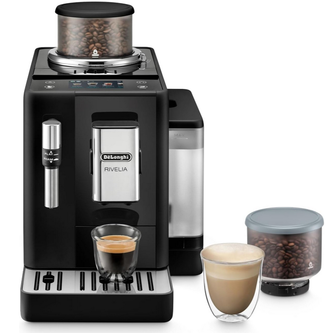De'Longhi - Cafetera Superautomática De'Longhi Rivelia EXAM440.35.B con 2 depósitos de café intercambiables.