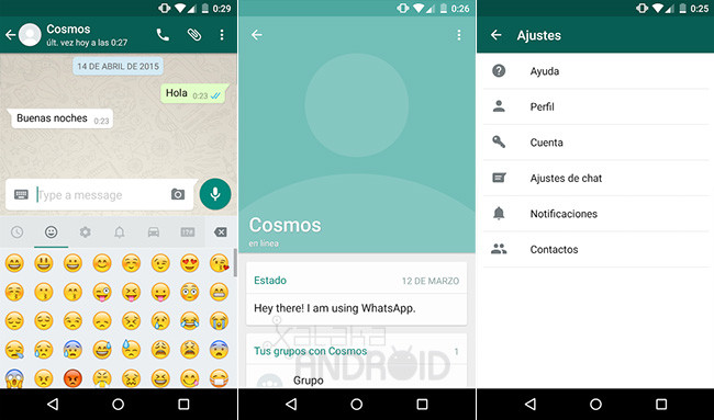 WhatsApp para Android se rediseña con Material Design