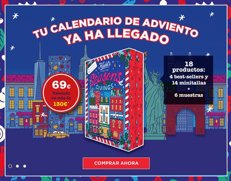 Calendario de adviento de Kiehl's valorado en 130 euros por sólo 69 euros