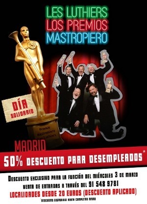 Si eres desempleado, ve a ver Les Luthiers a mitad de precio