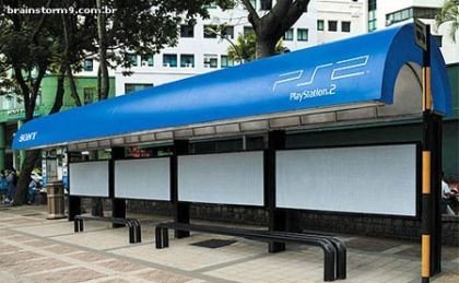 Bonita parada de bus