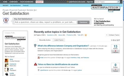 Satisfaction, el soporte acerca de productos y servicios ofrecido por los propios usuarios
