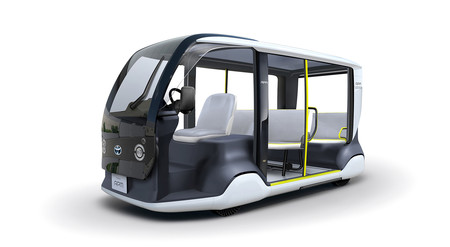 Este pequeño vehículo eléctrico es la lanzadera de Toyota para los Juegos Olímpicos de Tokio 2020