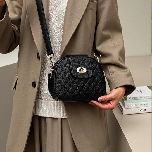 Bolso cruzado negro para mujer