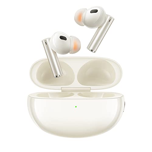 realme Buds Air 5 Pro Auriculares Inalambricos, Boost Dual Drivers, hasta 40 Horas de reproducción, Cancelación Activa de Ruido de 50 dB, Efecto de Audio Espacial de 360, Beige Amanecer