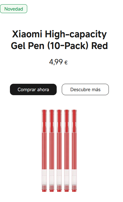 Xiaomi High-capacity Gel Pen (10-Pack) Red