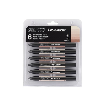 Pack de seis rotuladores en tonos piel Winsor & Newton ProMarker por 11,37 euros en Amazon