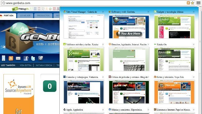Accede a cualquiera de las pestañas abiertas en Chrome con miniaturas