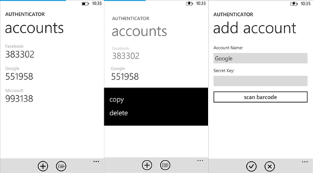 Cómo usar la autenticación en dos pasos con Windows Phone