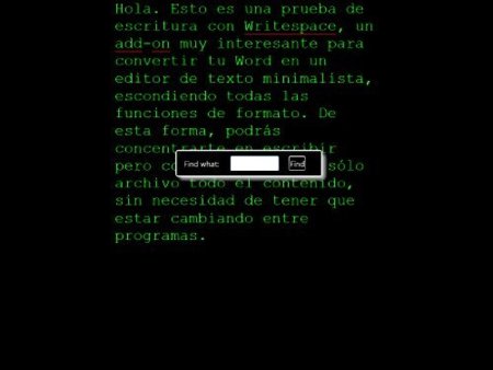 Writespace convierte a Word en un editor minimalista