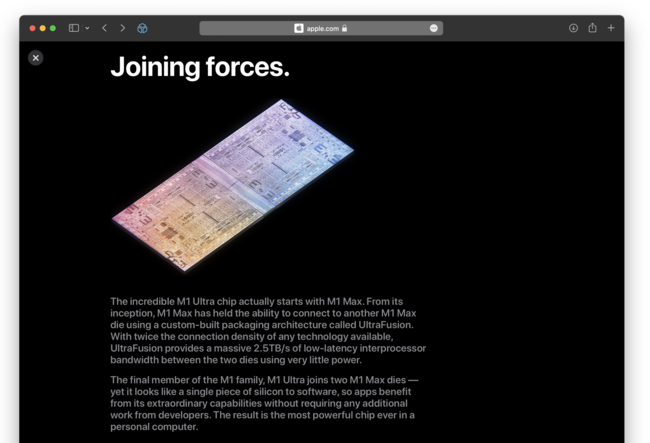 Apple cerró ayer el ciclo de desarrollo del M1 con el M1 Ultra
