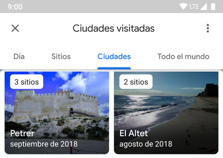 Así es la nueva Cronología de Google Maps: ahora con listas de sitios, ciudades y países visitados