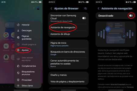 Navegador GalaxyAI Asistente