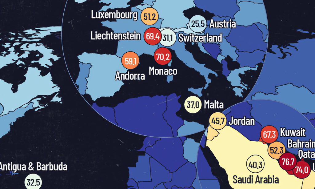 Los países con más población inmigrante del mundo, expuestos en este mapa