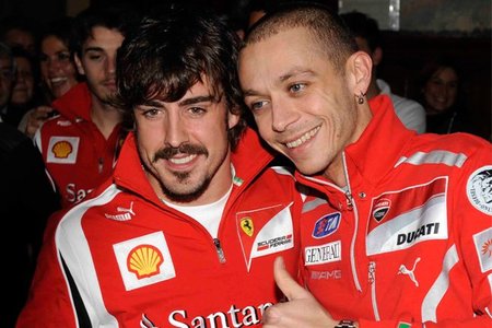 Valentino Rossi se viste de rojo