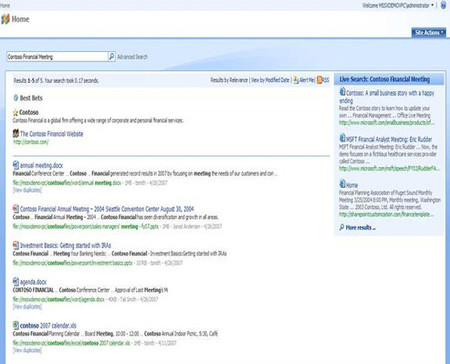 Buesquedas con Microsoft Search Server 2008 Express