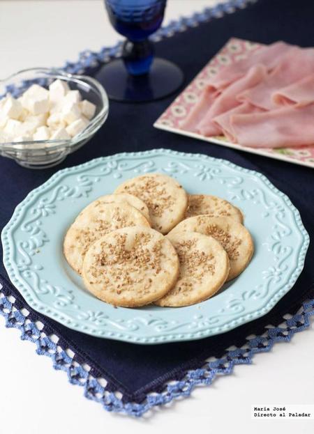 Receta de galletas saladas de sésamo y parmesano