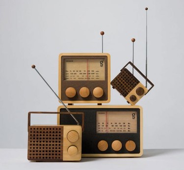 La colección "vintage" de radios de madera Wooden Radio