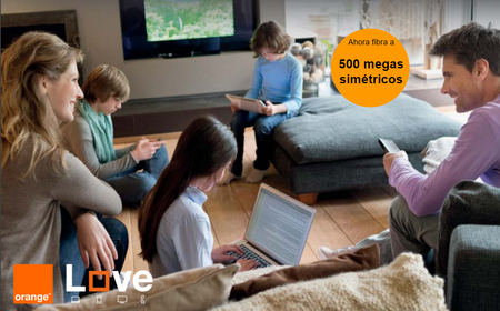 Orange expande la fibra de 500 megas simétricos a todas sus tarifas Love