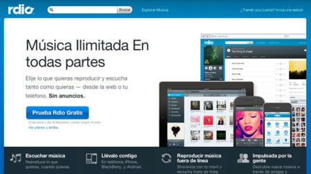 Rdio ya está disponible en España, más música en streaming