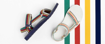 La clásica sandalia Teva se actualiza con la colección a todo color de Hudson's Bay
