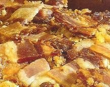 Migas con torreznos