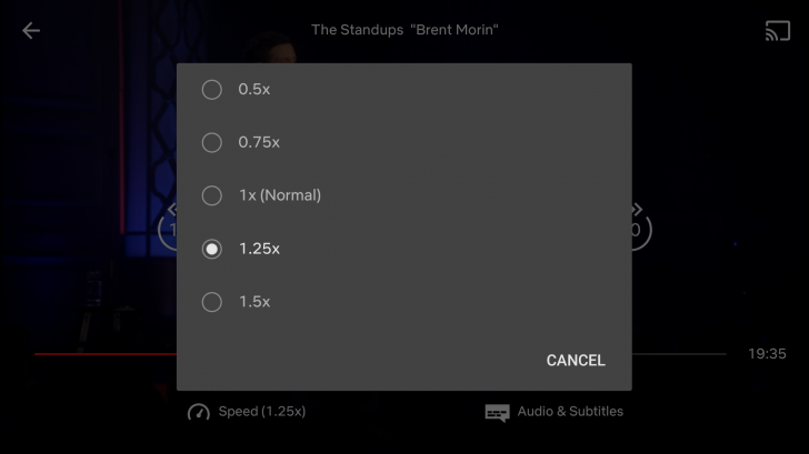 ¿Te gusta ver las series más rápido de lo normal? Netflix estaría probando esta funcionalidad en su reproductor Android