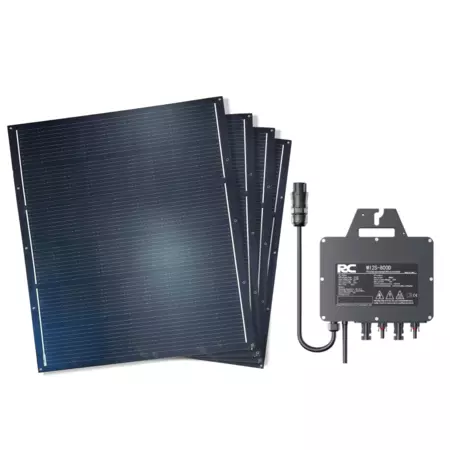 Kit Solar Enchufable City 800 W con 4 paneles flexibles 210 Wp