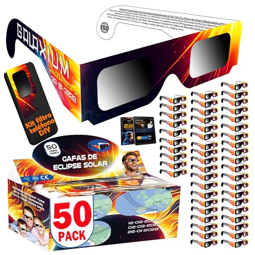Galaxium 50 Pack Gafas Eclipse Solar Homologadas ISO 12312-2