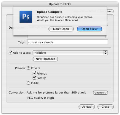 FlickrShop, de Photoshop a flickr en un momento