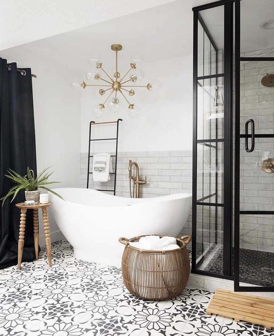 Inspiración "deco"; 15 baños en blanco y negro que nos demuestran que