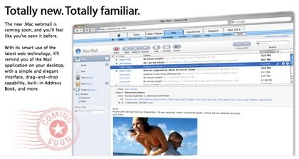 El webmail de las cuentas .Mac tendrá un nuevo "look"