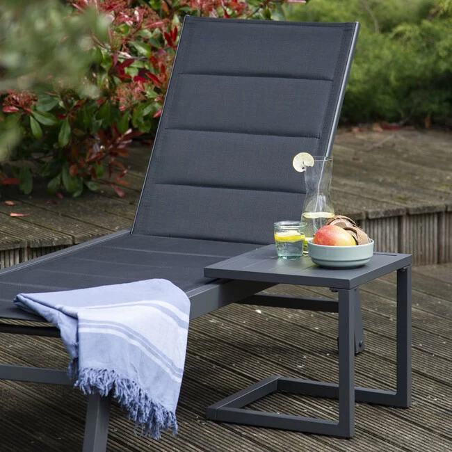 Mesa Auxiliar En Aluminio Gris Antracita