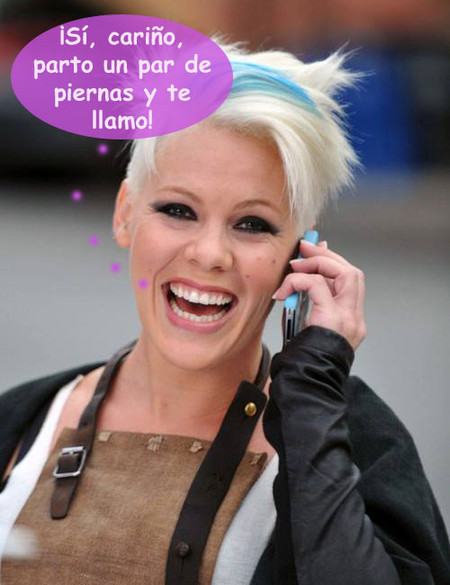 Como a Pink le toquen al padre de sus hijos, se pone a repartir de lo lindo