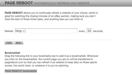 Pagereboot, recarga cualquier sitio web de forma periódica