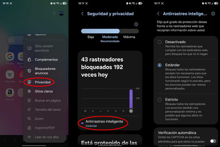 Navegador GalaxyAI Privacidad