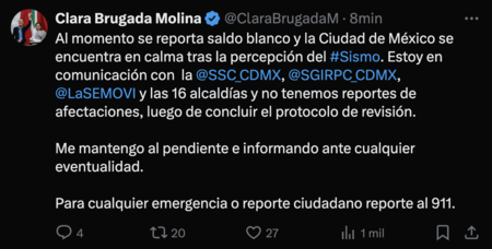 clara brugada sismo