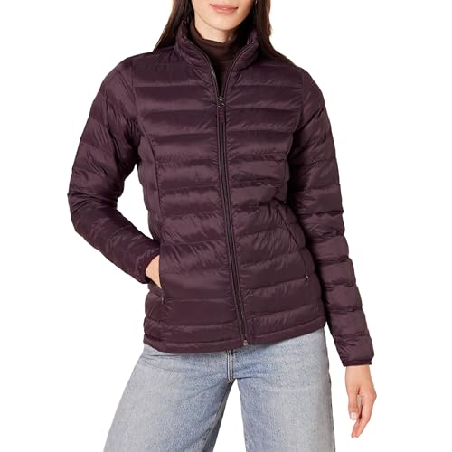 Amazon Essentials Lightweight Water-resistant Packable Puffer Jacket, Abrigo Mujer, Rojo (burgundy), X-Large