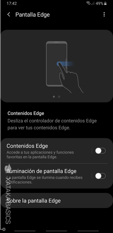 Pantalla Edge